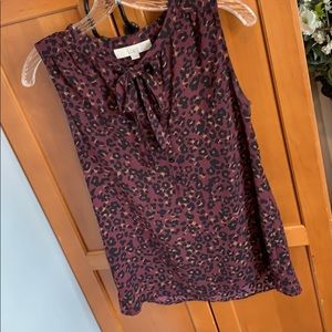 Gently used Sleeveless Loft Button up Top size S